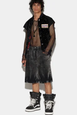 Acid Cord Wash Surfer Denim Shorts