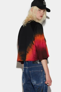 D2 Flame Crop Boxy T-Shirt