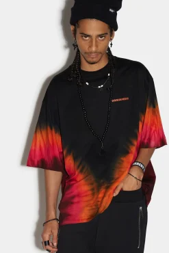 D2 Flame Dropped Shoulder T-Shirt