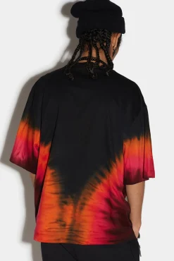 D2 Flame Dropped Shoulder T-Shirt