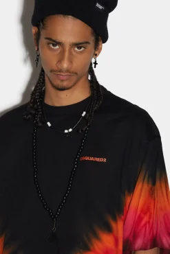 D2 Flame Dropped Shoulder T-Shirt