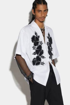 D2 Goth Flower Bowling Dropped Shirt