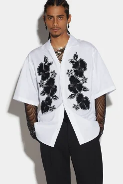D2 Goth Flower Bowling Dropped Shirt