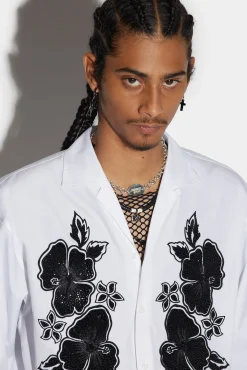 D2 Goth Flower Bowling Dropped Shirt