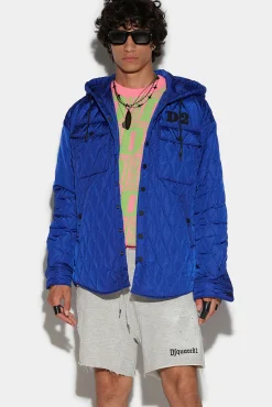 D2 Quilted Dropped Military Jacket