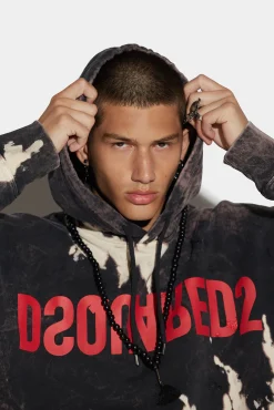 D2 Reverse Tie&Dyed Slouch Hoodie