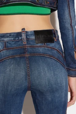 Dark Fade Wash Surfer Skinny Jeans