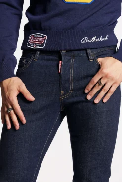 Dark Rince Wash Skater Jeans