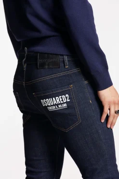 Dark Rince Wash Skater Jeans