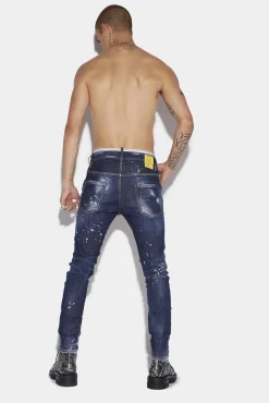 Dark Ripped Bleach Wash Super Twinky Jeans