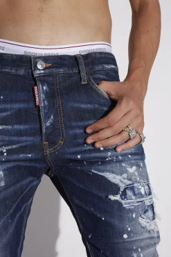 Dark Ripped Bleach Wash Super Twinky Jeans