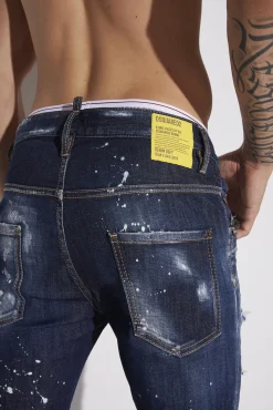 Dark Ripped Bleach Wash Super Twinky Jeans