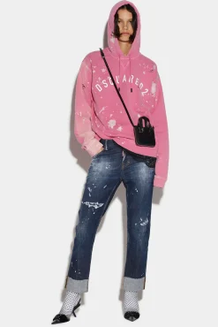 Dark Ripped Wash Cool Girl Cropped Jeans