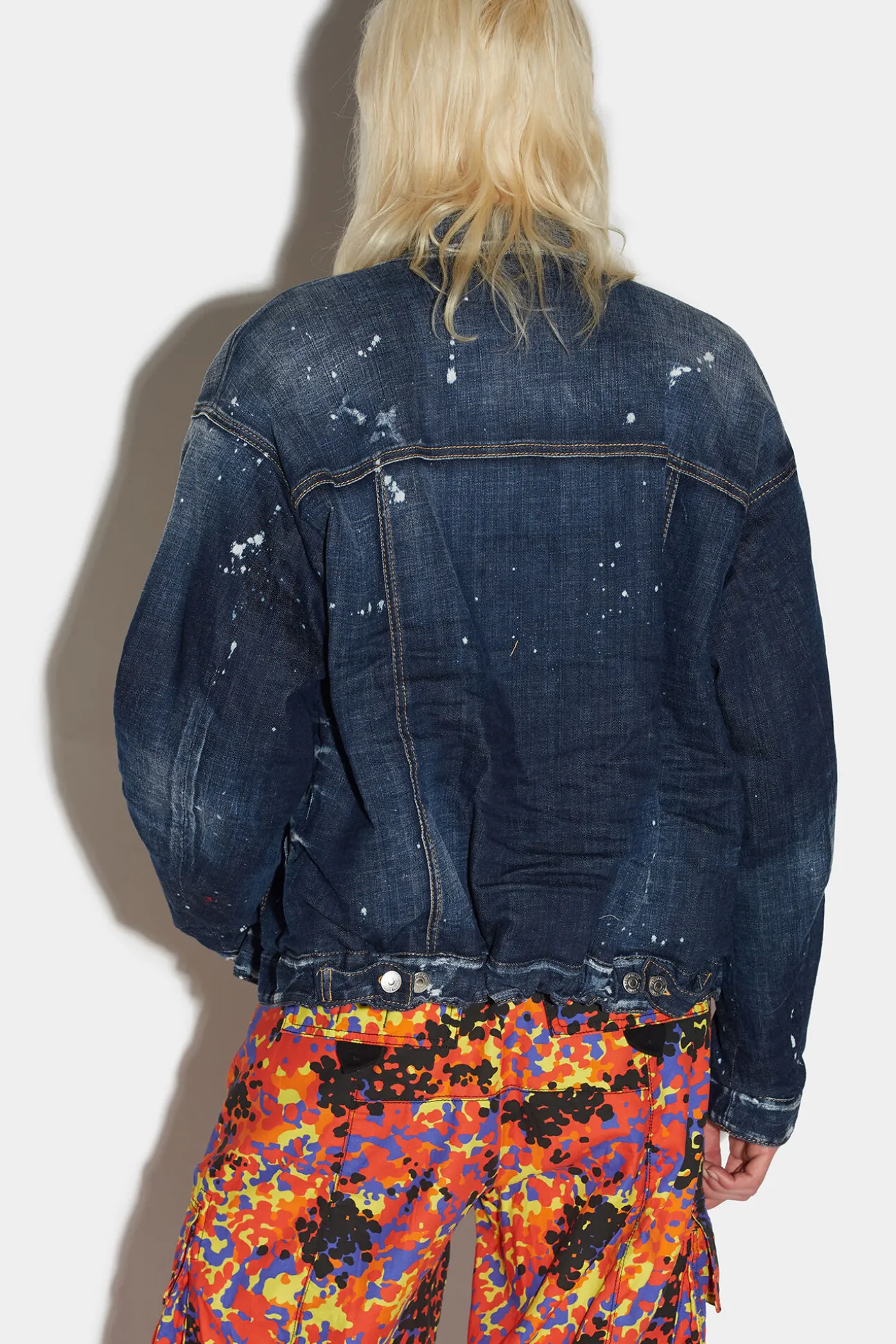 Dark Ripped Wash Reversible Mix Jacket