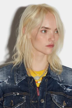 Dark Ripped Wash Reversible Mix Jacket