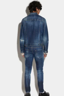 Dark Sparkle Wash Skater Jeans