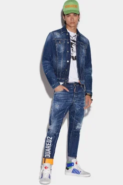 Dark Techno Surf Wash Tidy Biker Jeans