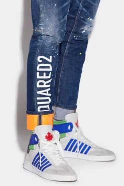 Dark Techno Surf Wash Tidy Biker Jeans