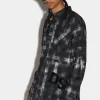 Dirty Check Dropped Shoulder Shirt