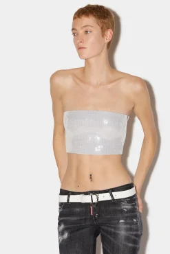 Disco Sequin Tube Top