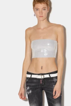 Disco Sequin Tube Top