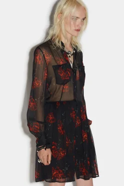 Gathered Shirt Dress