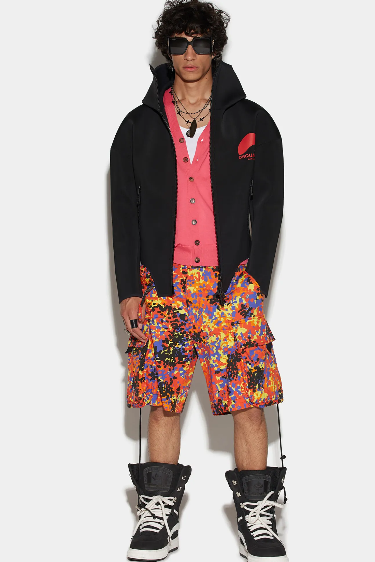 Goth Camo Big Elastic Shorts