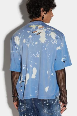 Goth Foam Spot Dropped Shoulder T-Shirt