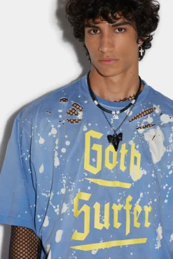 Goth Foam Spot Dropped Shoulder T-Shirt