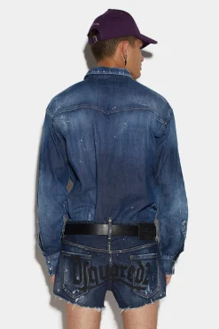 Goth Surfer Dark Ripped Wash Sexy 70'S Shorts