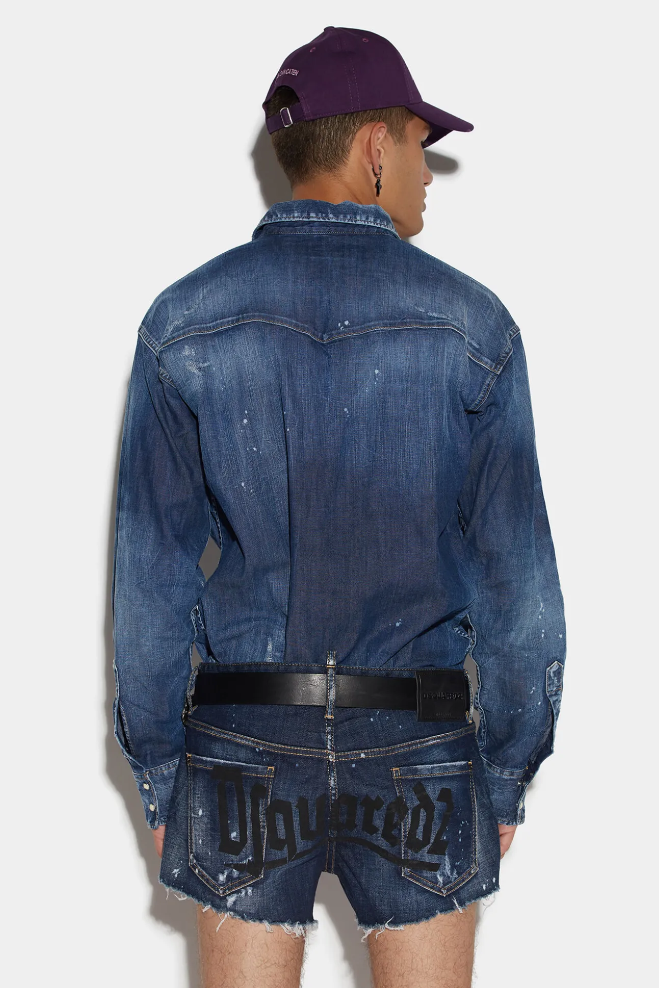 Goth Surfer Dark Ripped Wash Sexy 70'S Shorts