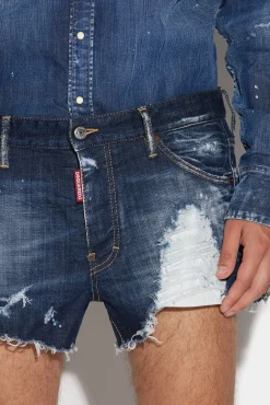 Goth Surfer Dark Ripped Wash Sexy 70'S Shorts