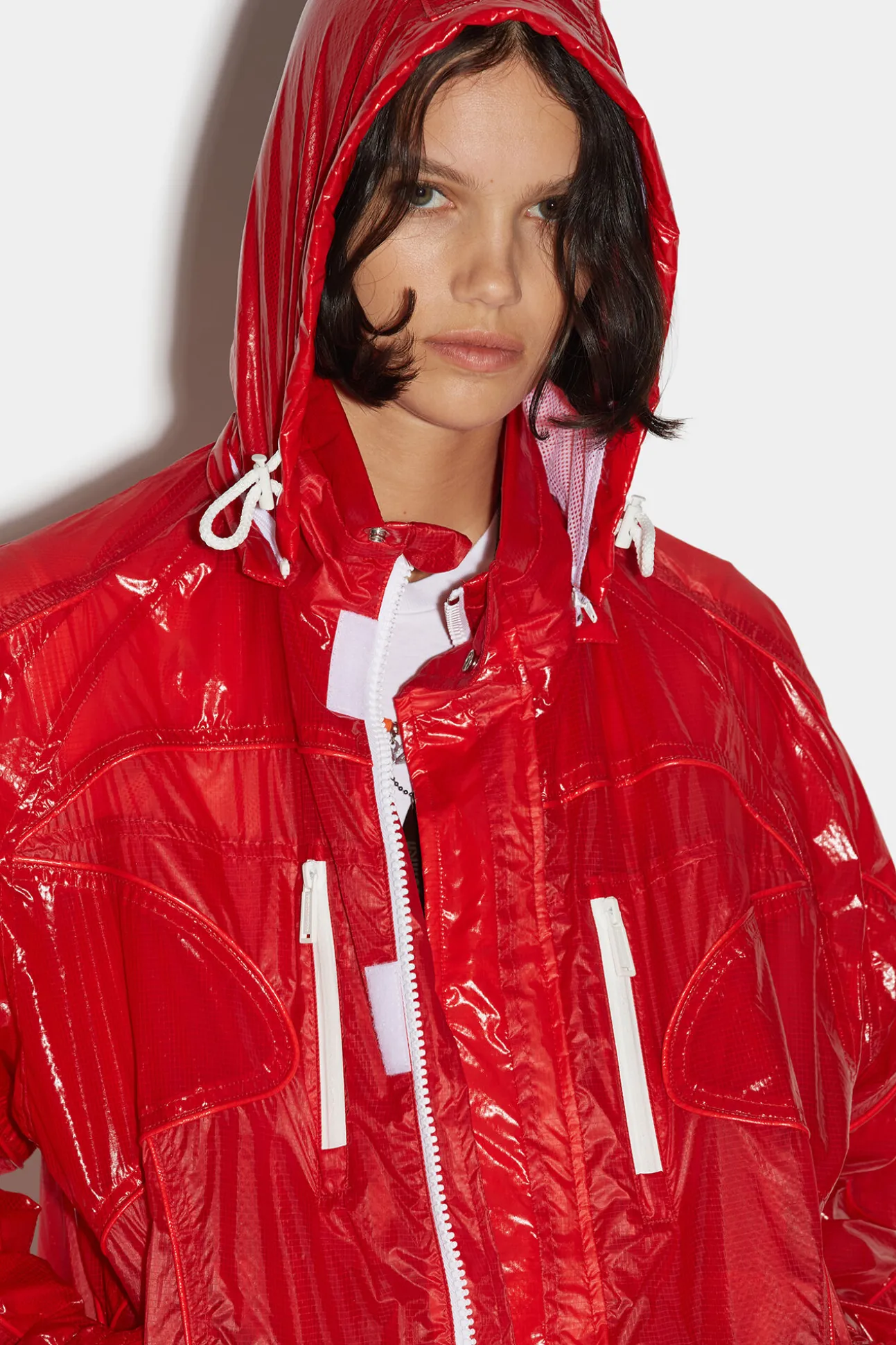 Goth Wash Techno Hooded Jacket