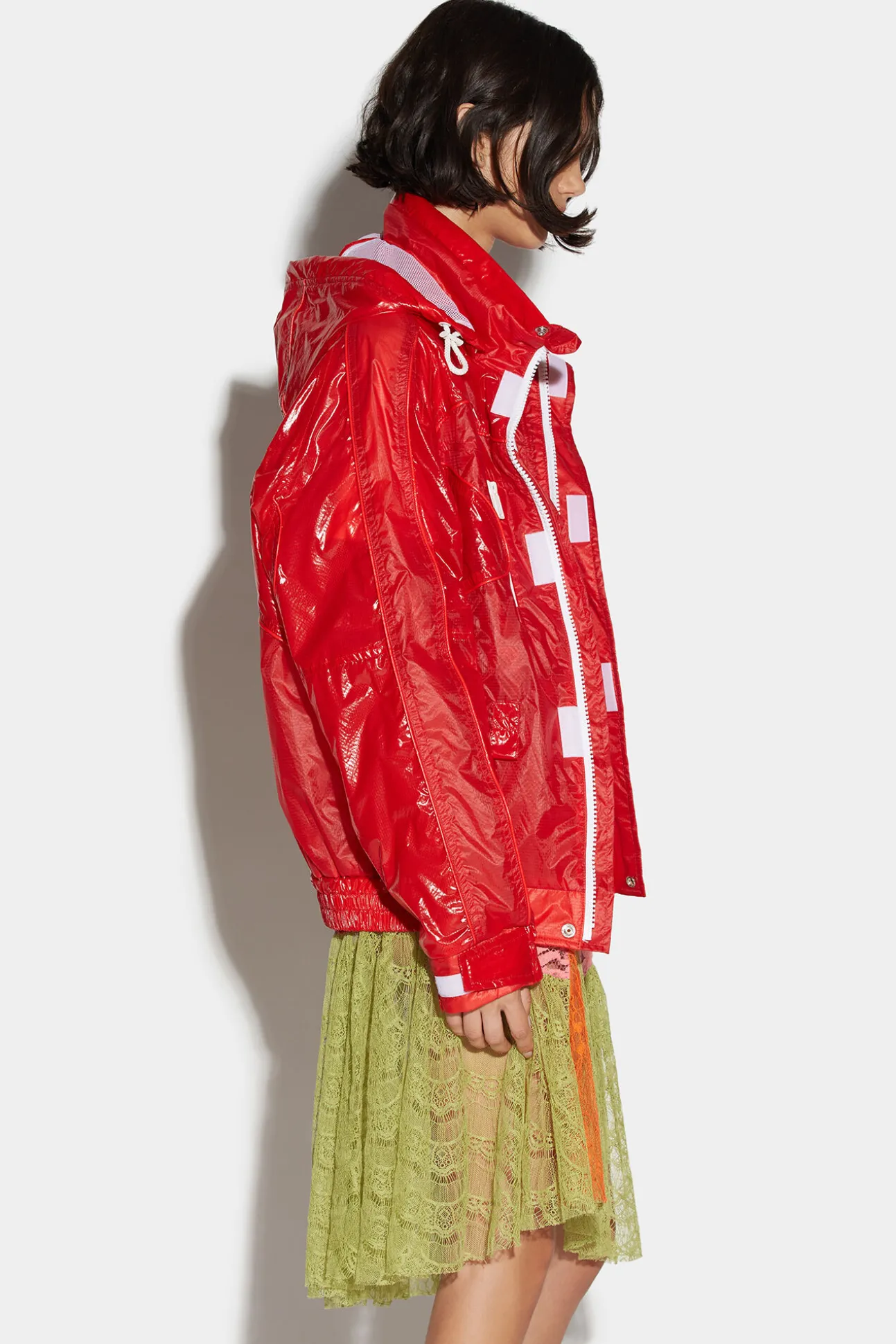 Goth Wash Techno Hooded Jacket