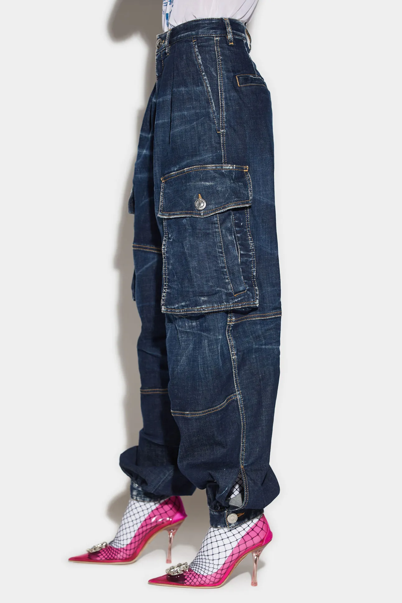 High Waist Wide Leg Cargo Pants