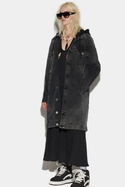 Hooded Jean Coat