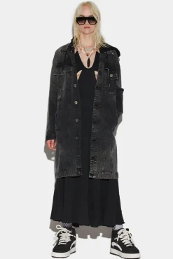 Hooded Jean Coat
