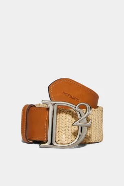 Jungle Rafia Buckle Belt