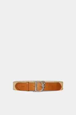 Jungle Rafia Buckle Belt