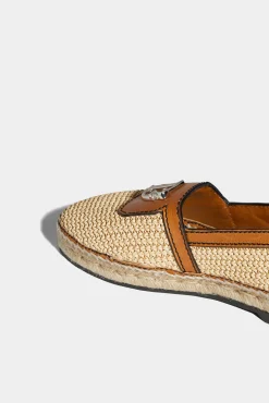 Jungle Rafia Flat Shoes