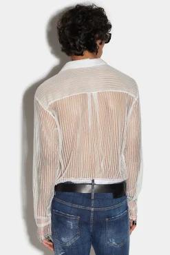 Lace Dropped Shoulder Shirt