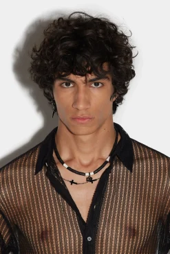 Lace Dropped Shoulder Shirt