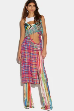 Layered Cut-Out Midi Dress