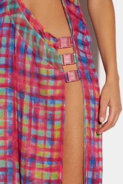 Layered Cut-Out Midi Dress