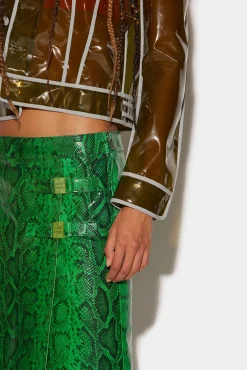 Leatheer Low-Waist Python Print