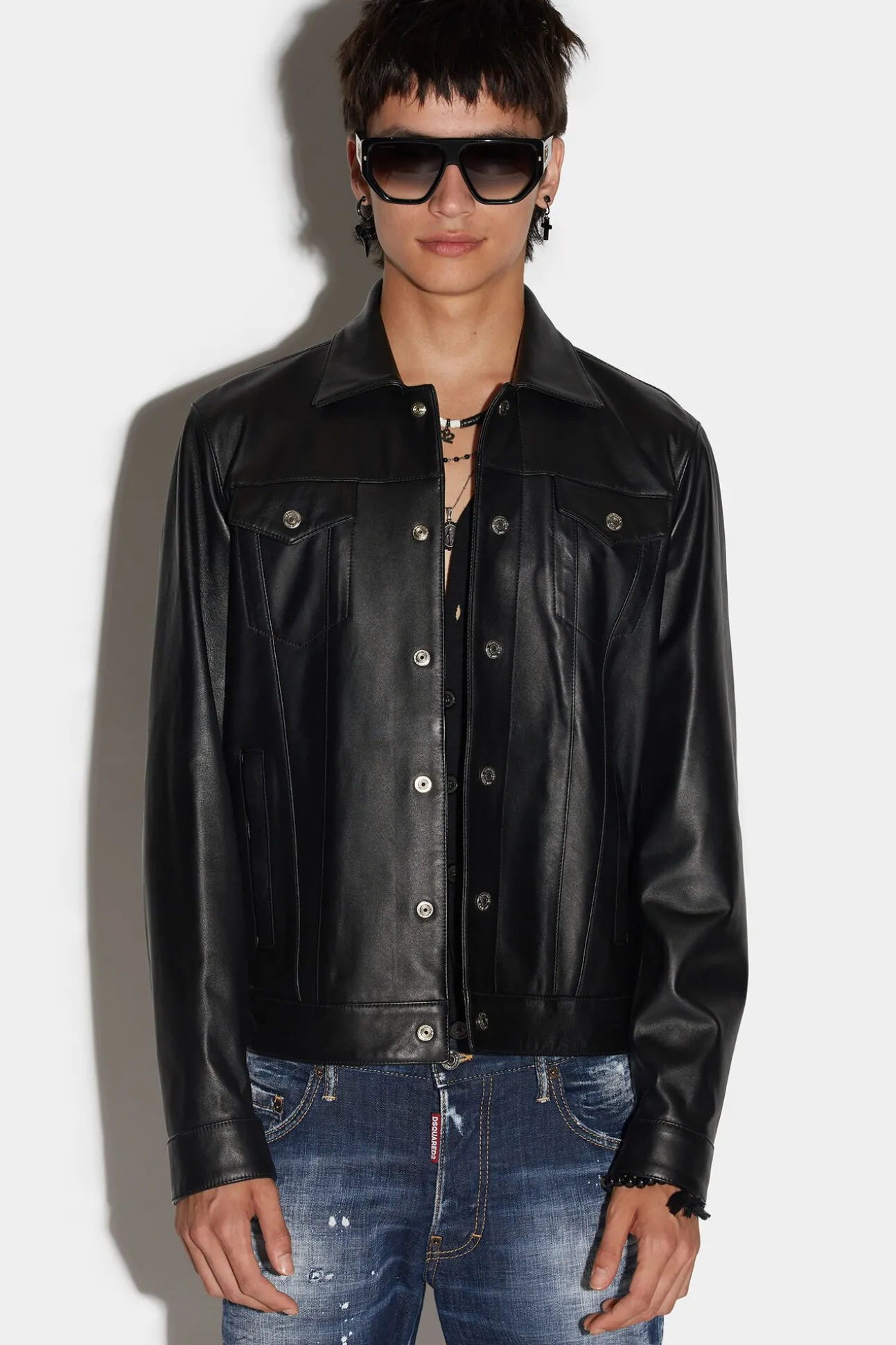 Leather Dan Jean Jacket