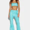 Leather Low-Waist Super Flare Pants
