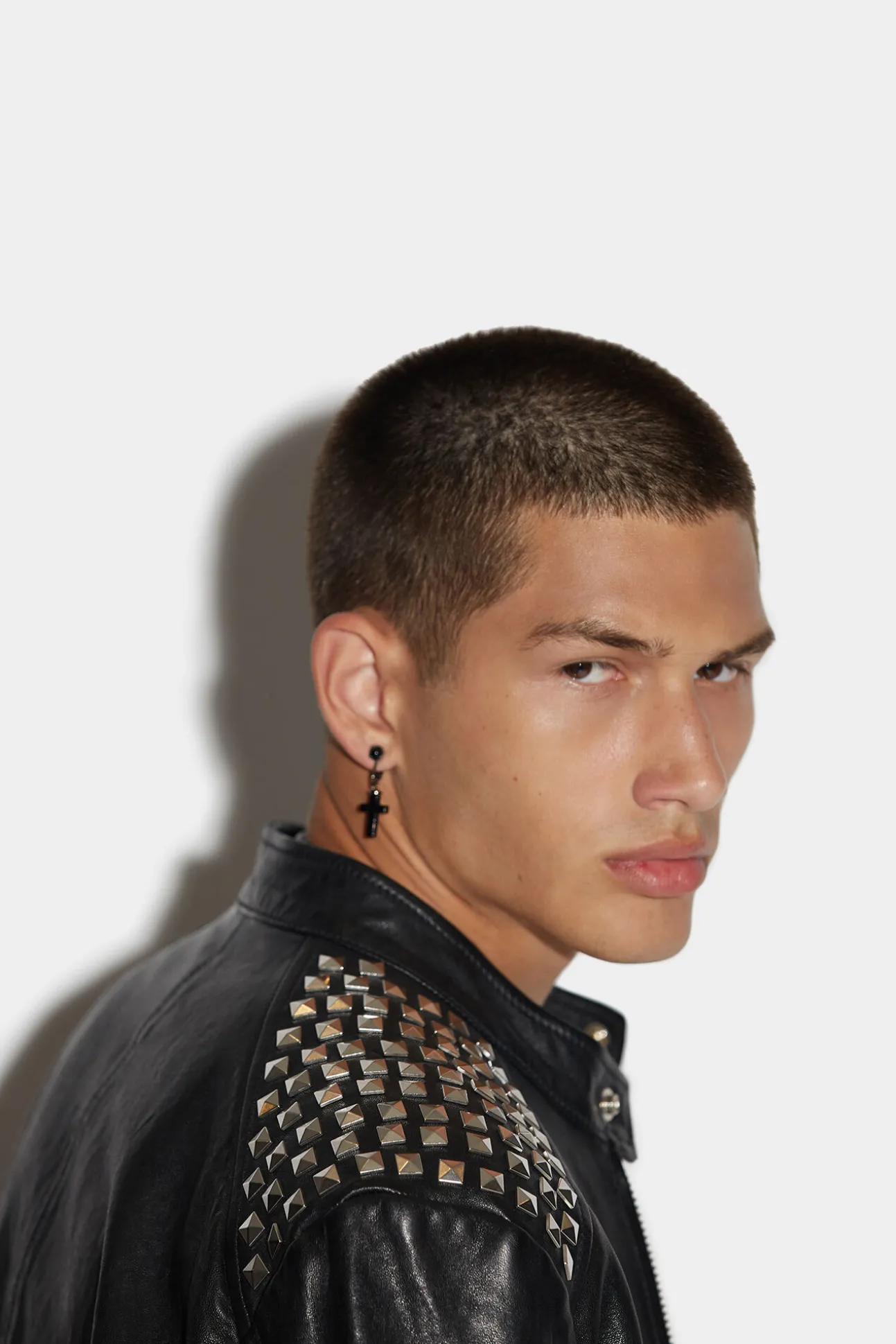 Leather Multizip Biker Jacket