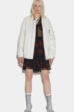 Leather Over Bomber Jacket