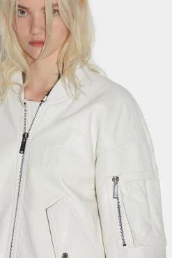 Leather Over Bomber Jacket